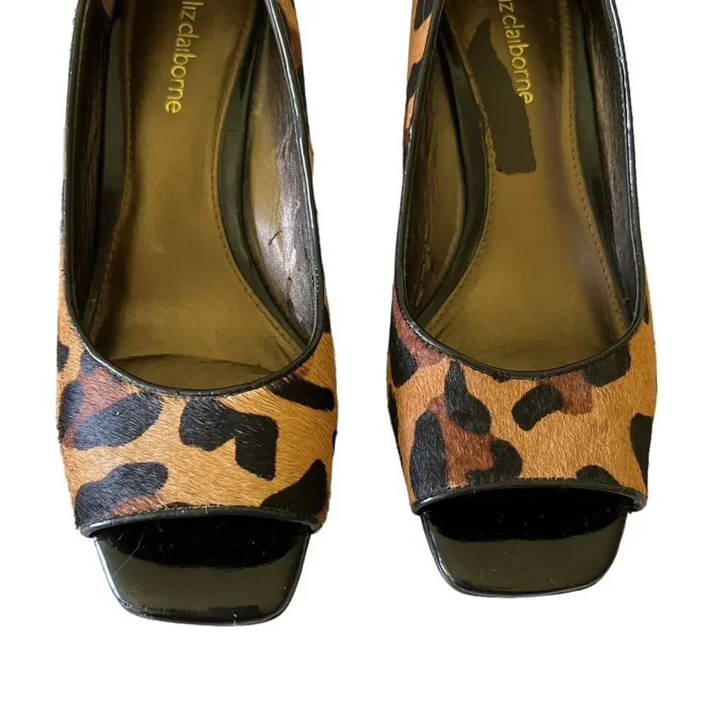 LIZ CLAIBORNE Cheetah Print Rave2 Heels 6M